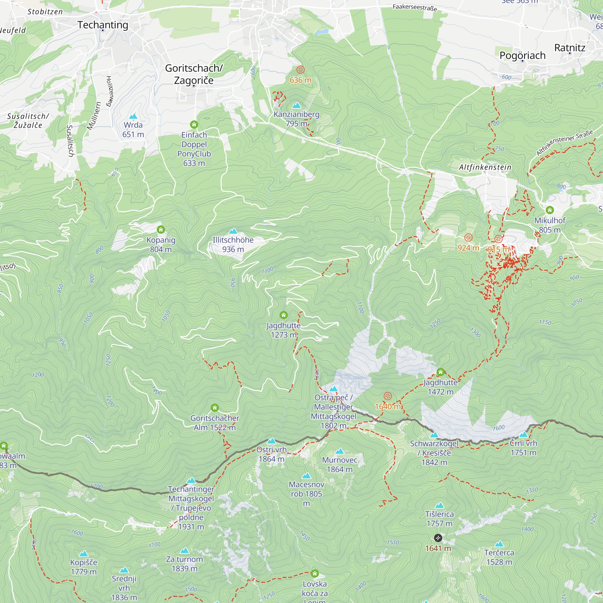 Urschitzhütte map