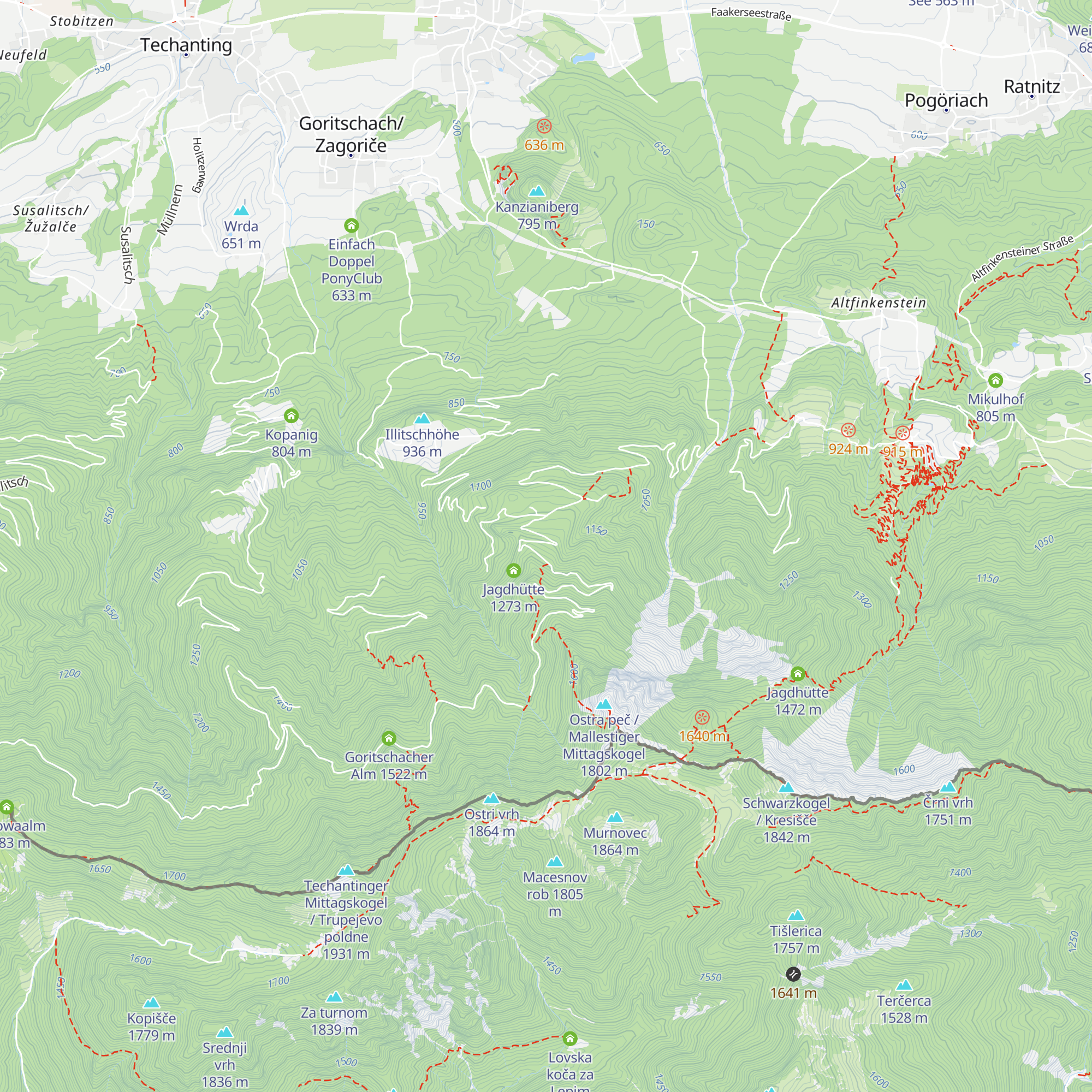 Urschitzhütte map
