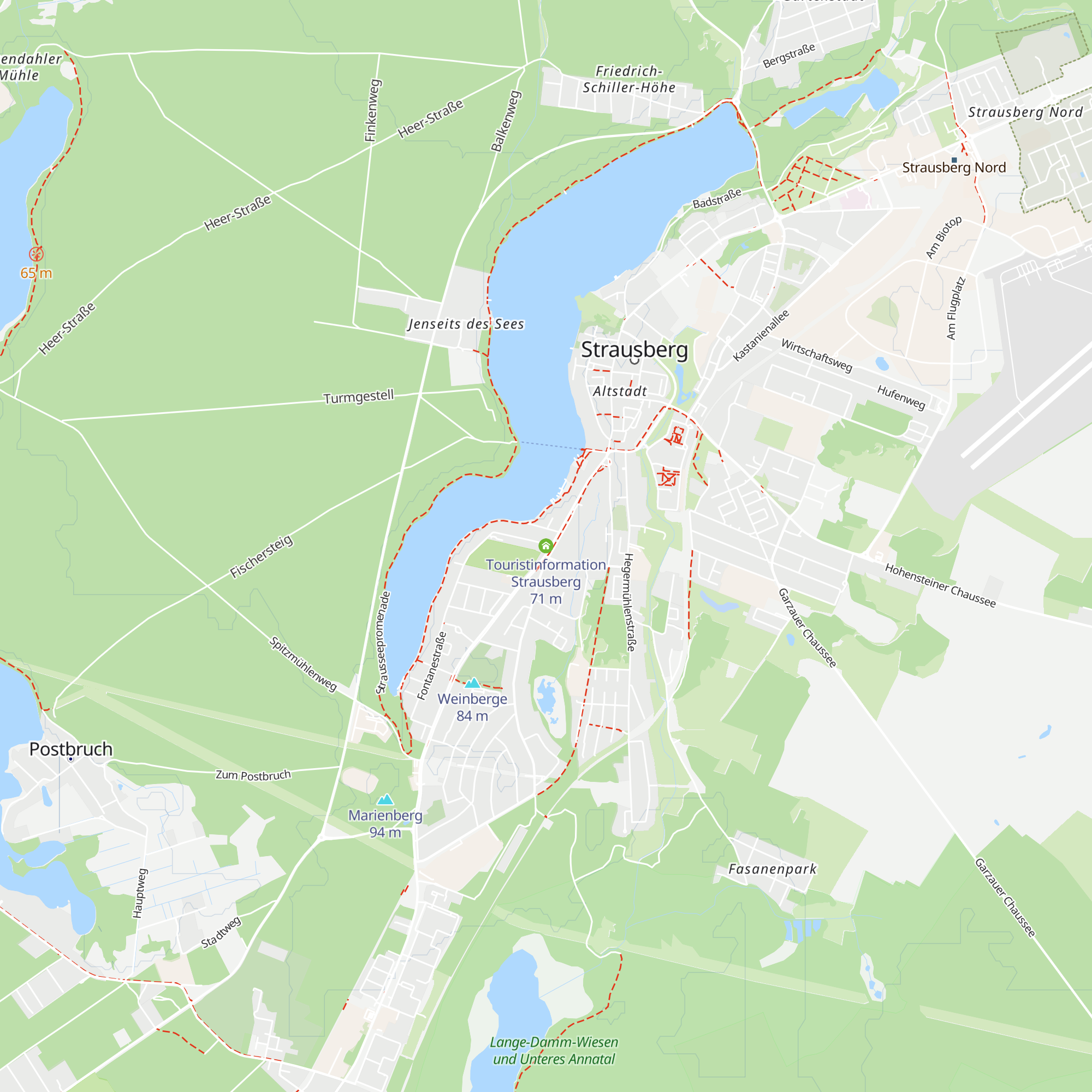 Touristinformation Strausberg map