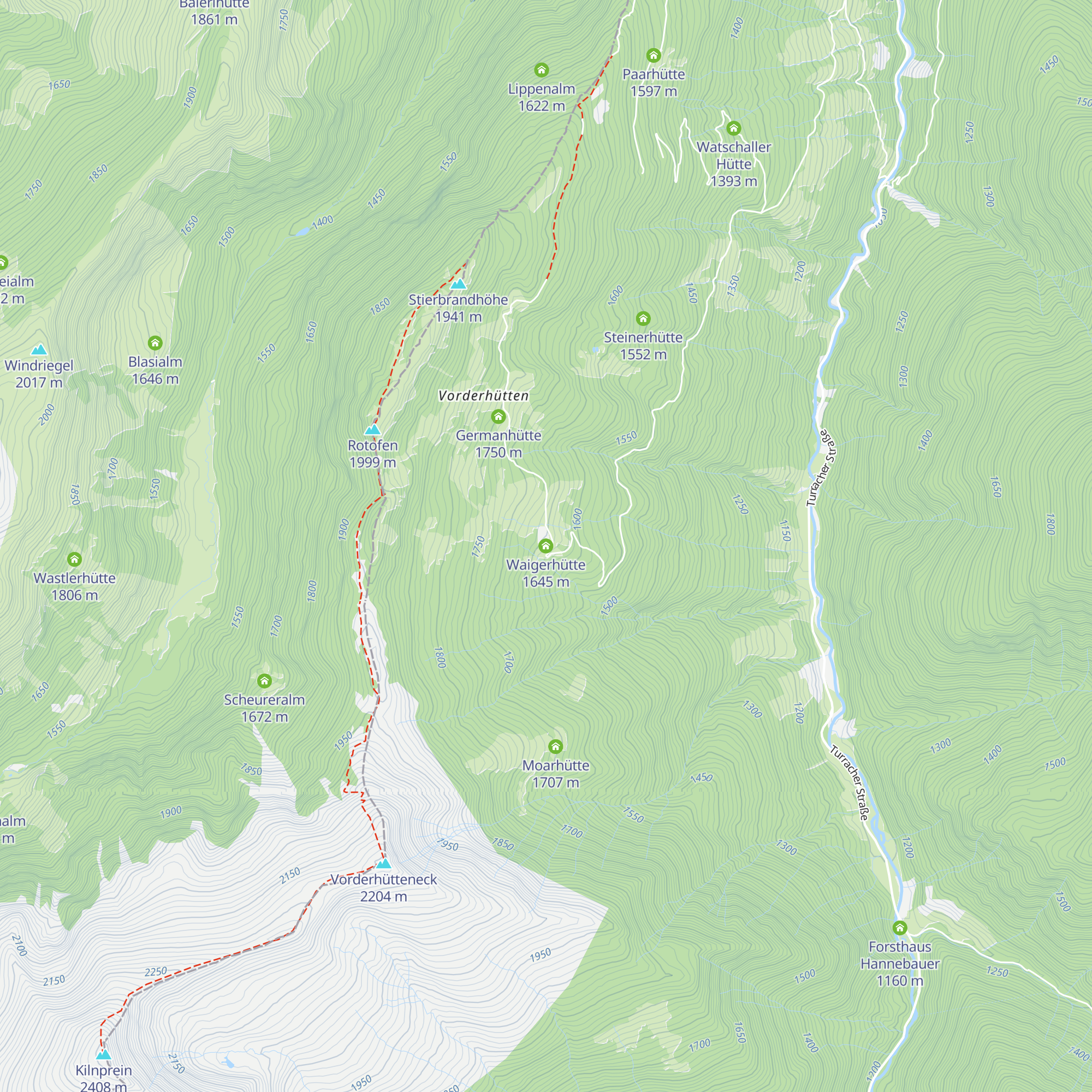 Waigerhütte map