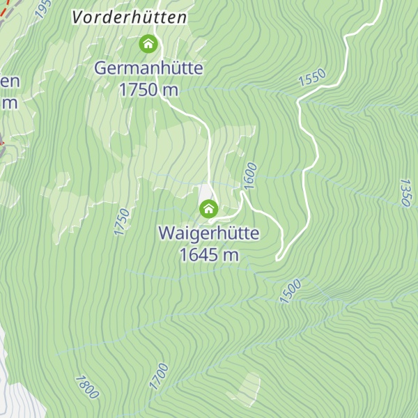 Map of Waigerhütte