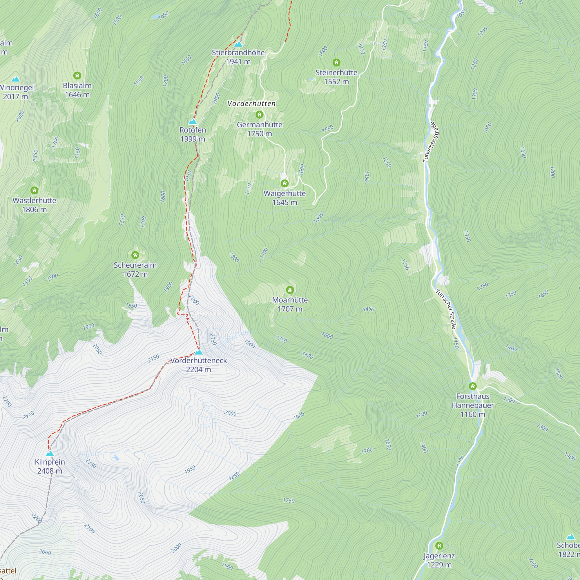 Moarhütte map