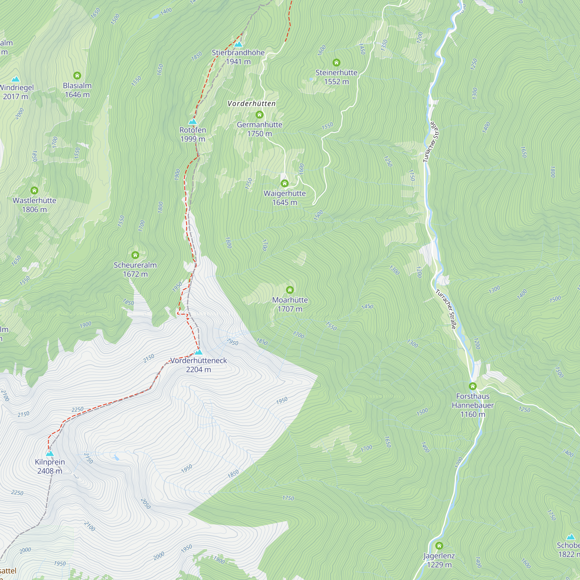 Moarhütte map