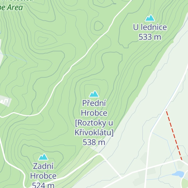 Map of Přední Hrobce [Roztoky u Křivoklátu]