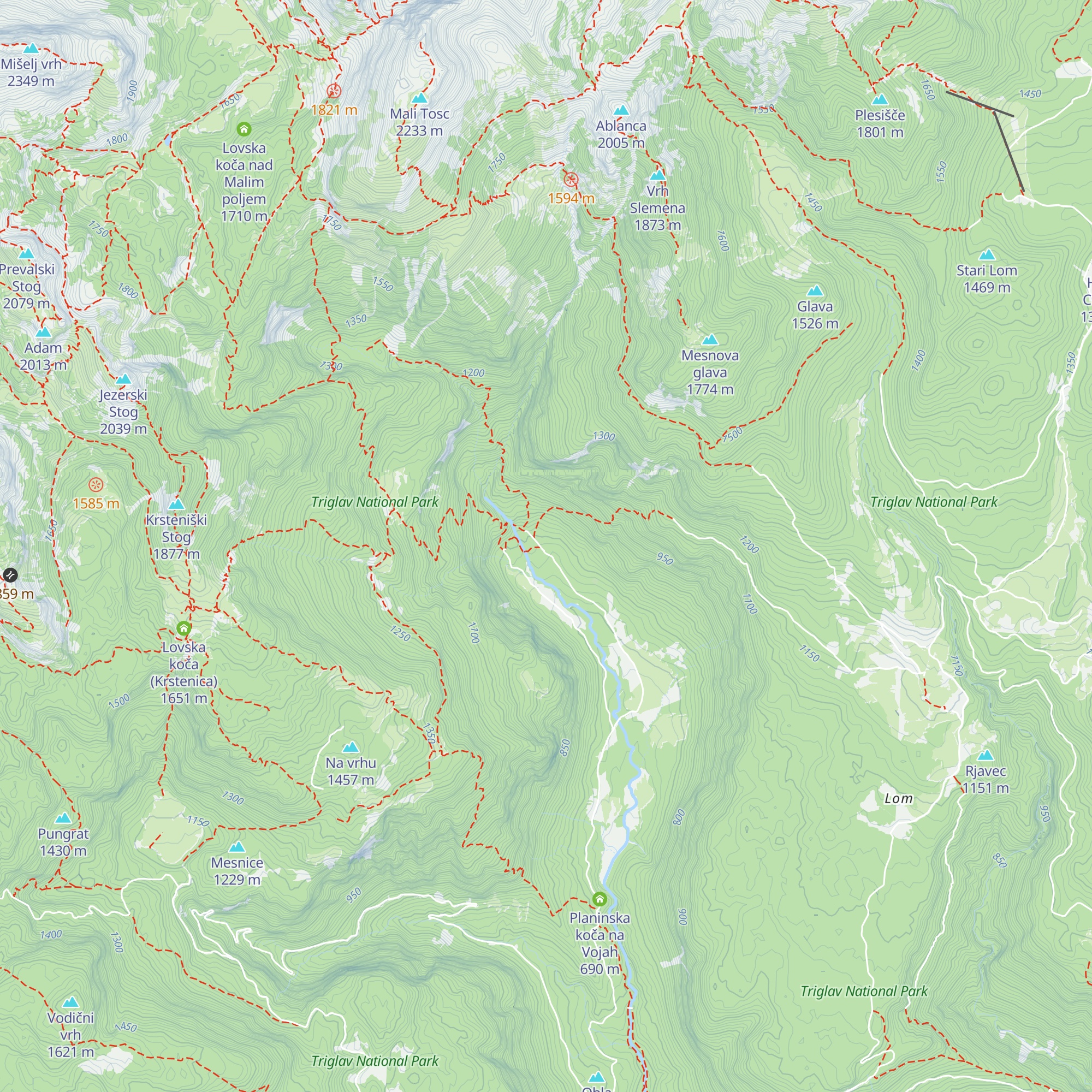 Okrepčevalnica Slap Voje map