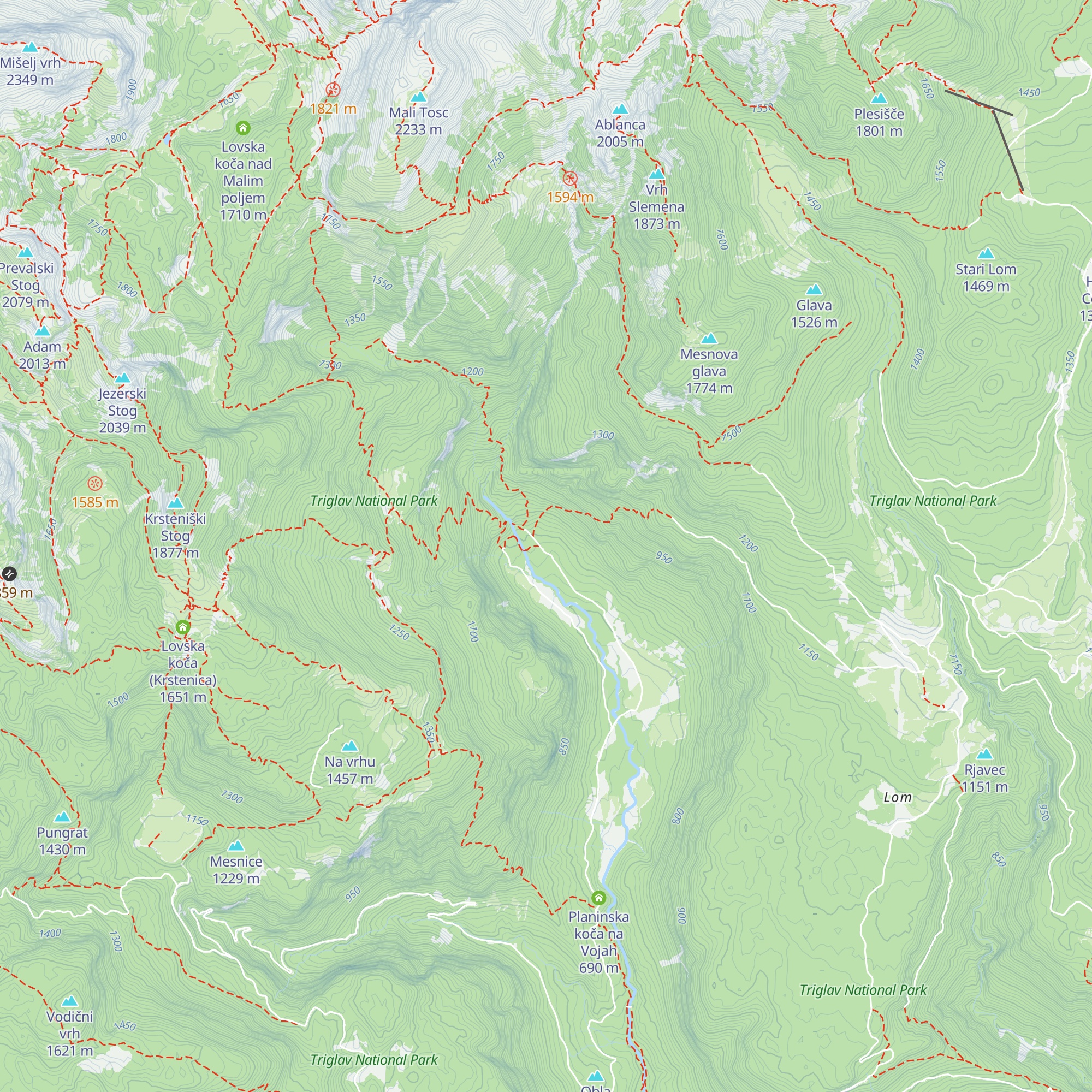 Koča pri slapu Mostnice map