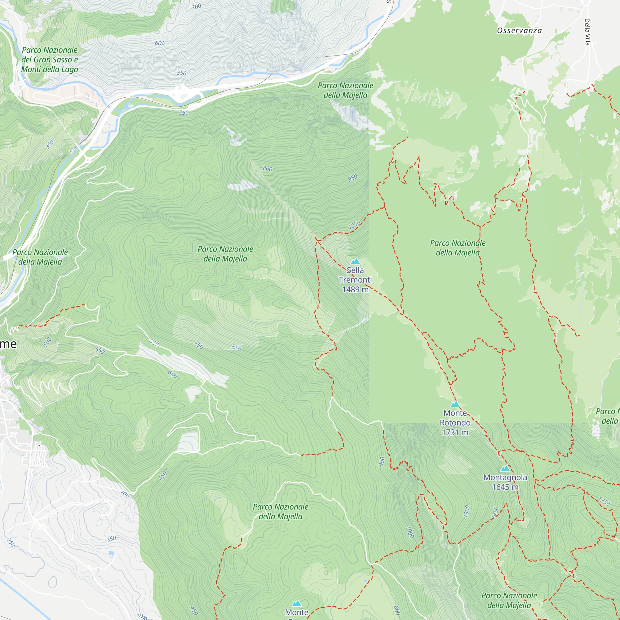 Rifugio Monte Corvo map