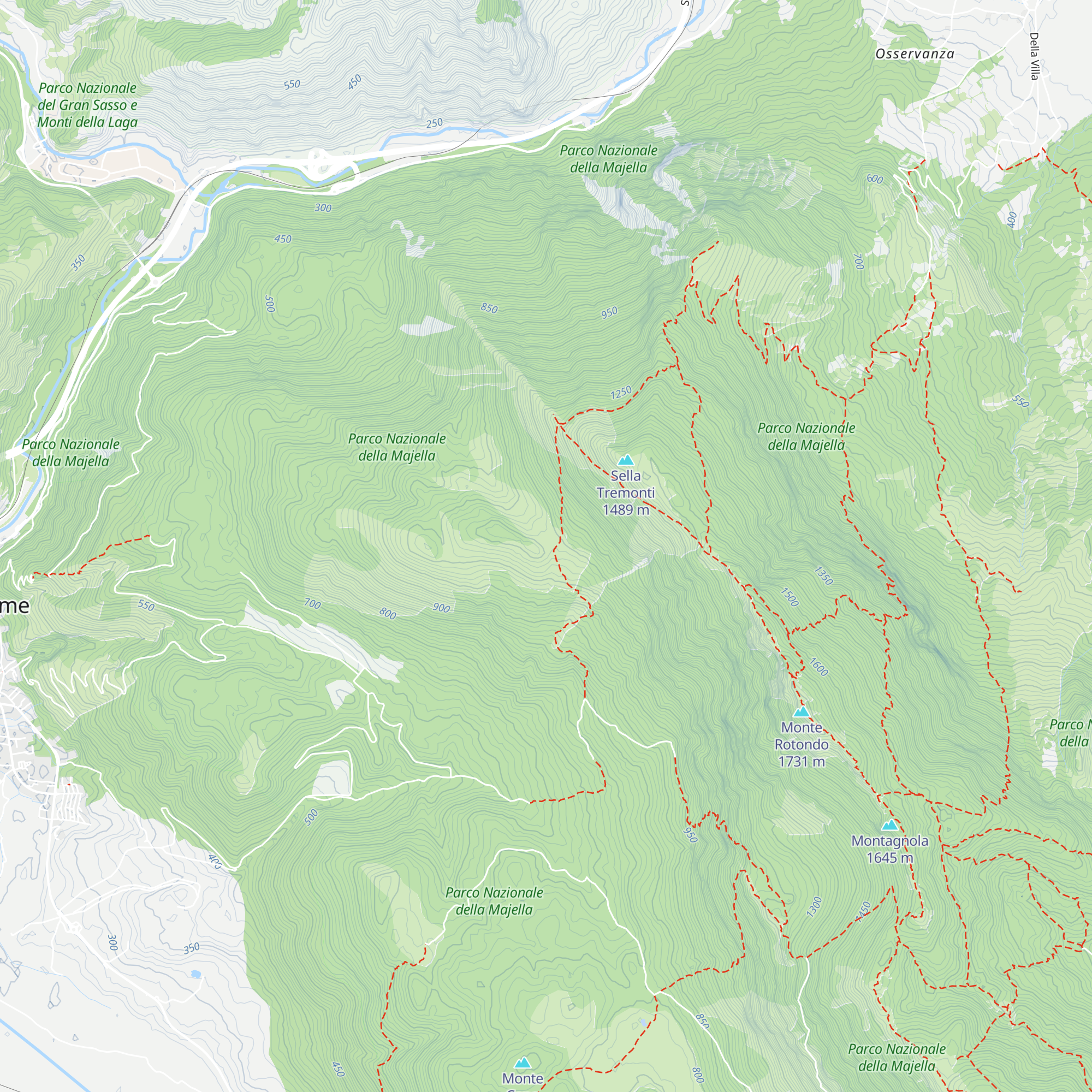 Rifugio Monte Corvo map
