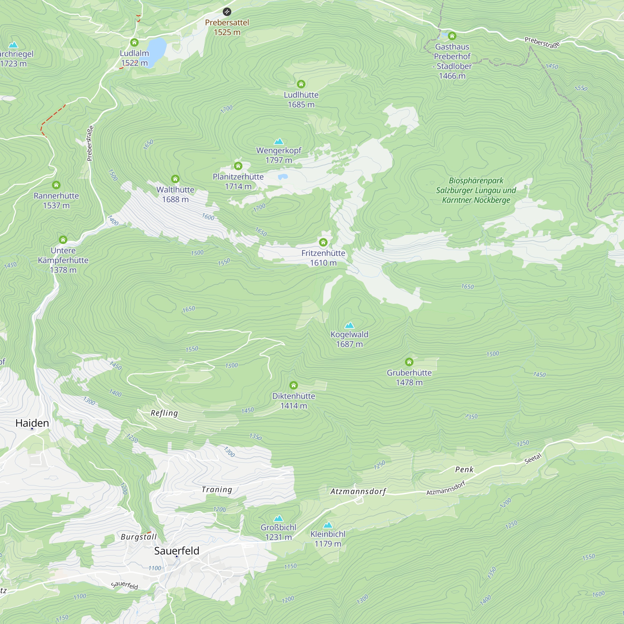 Hiaslerhütte map