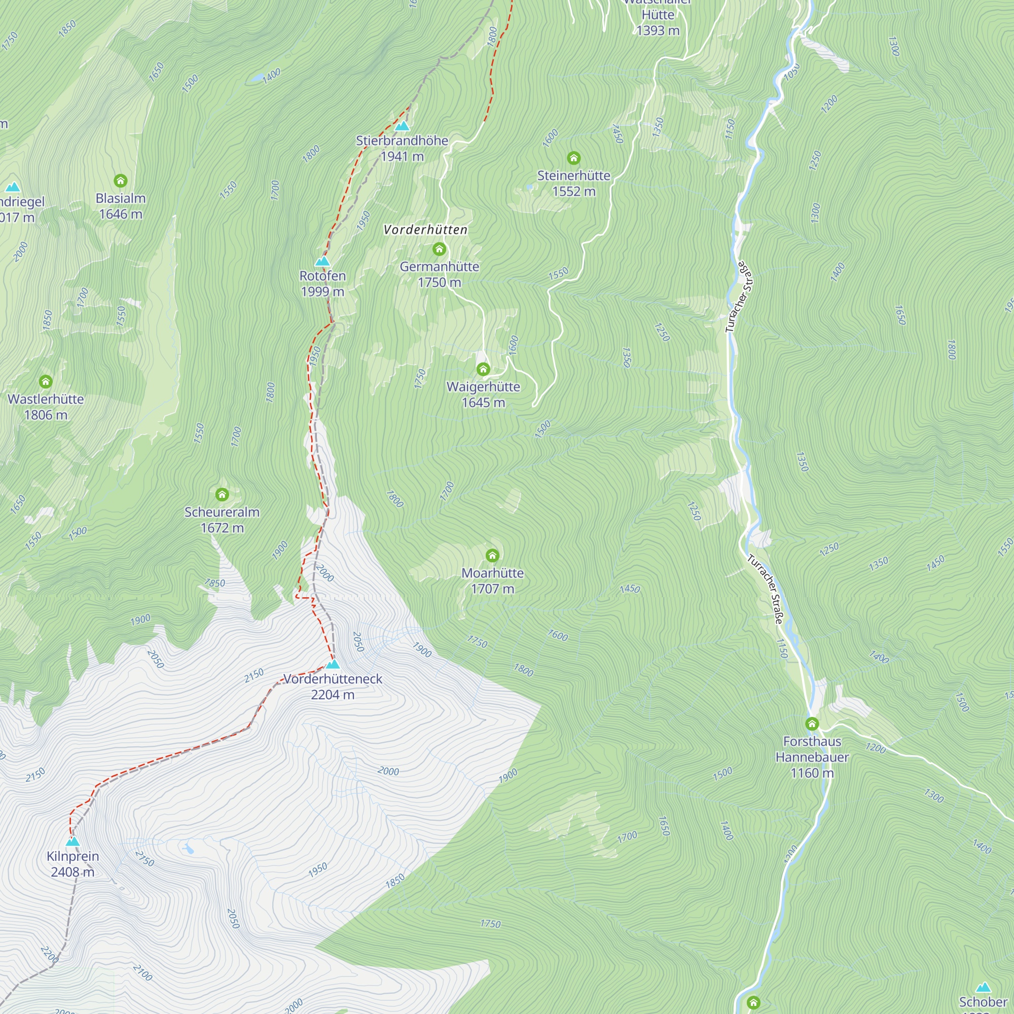 Urlhütte map
