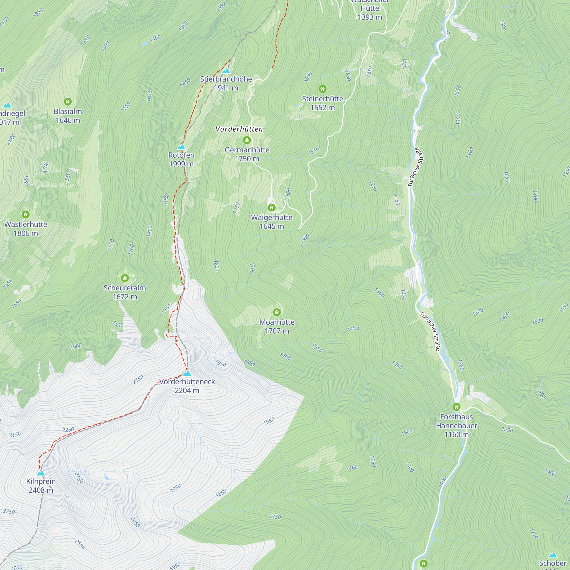 Urlhütte map