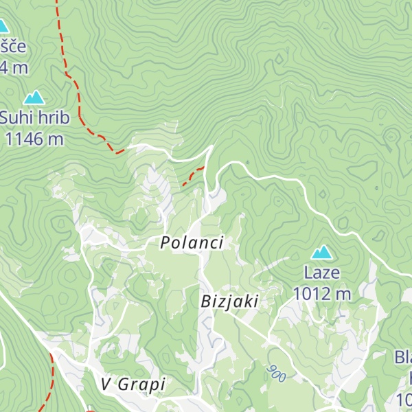 Map of Koča Edmunda Čibeja