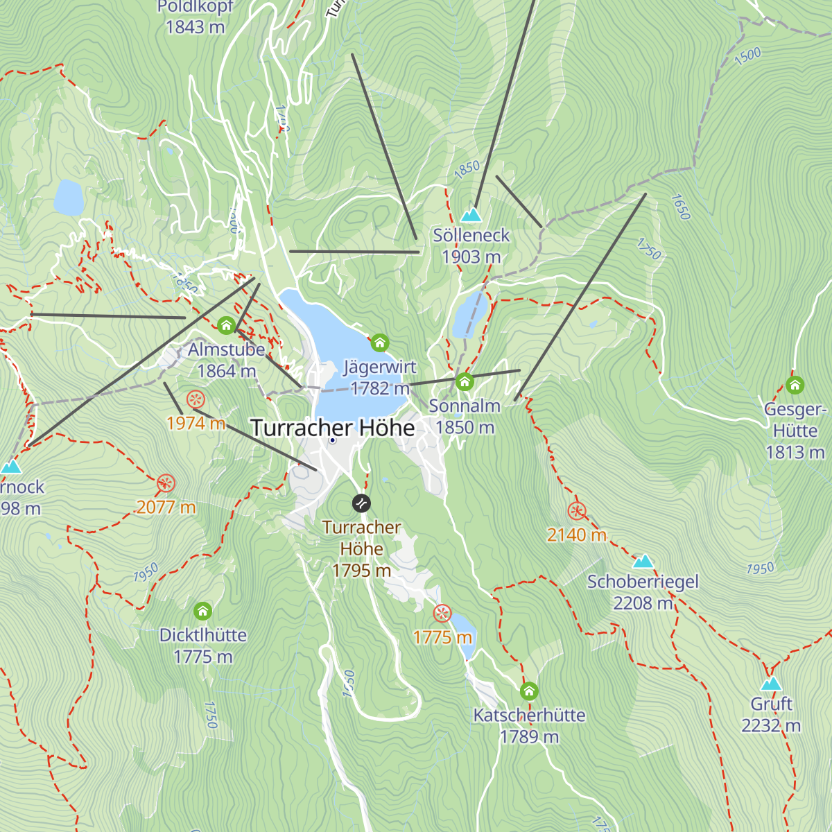 Meizeit Hütte map