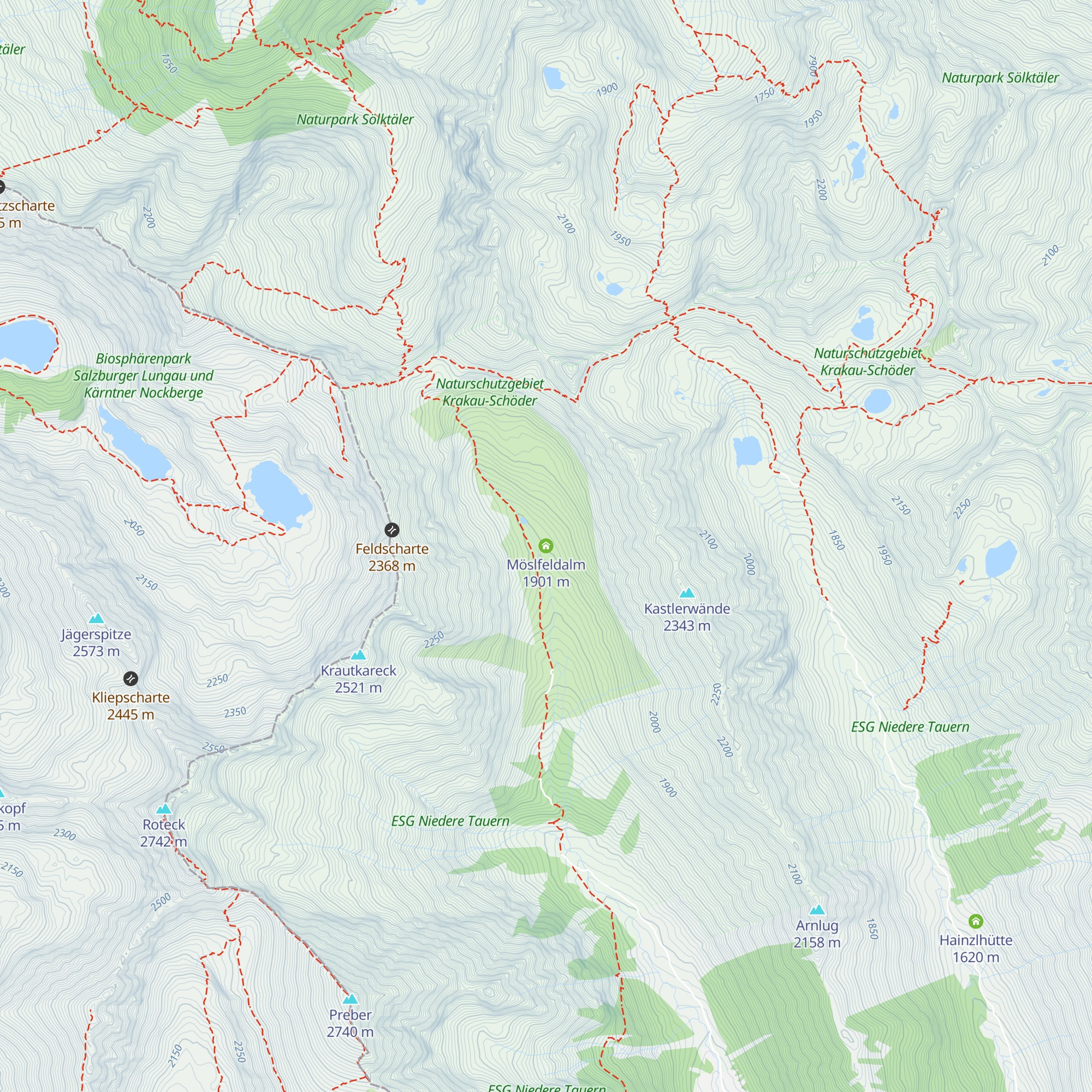 Möslfeldalm map
