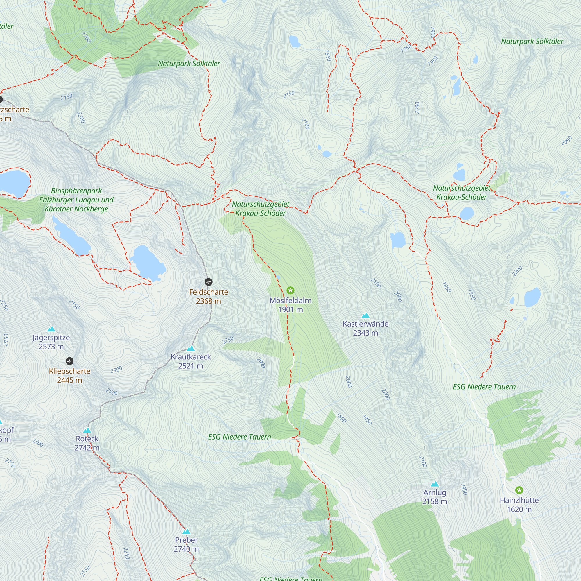Möslfeldalm map