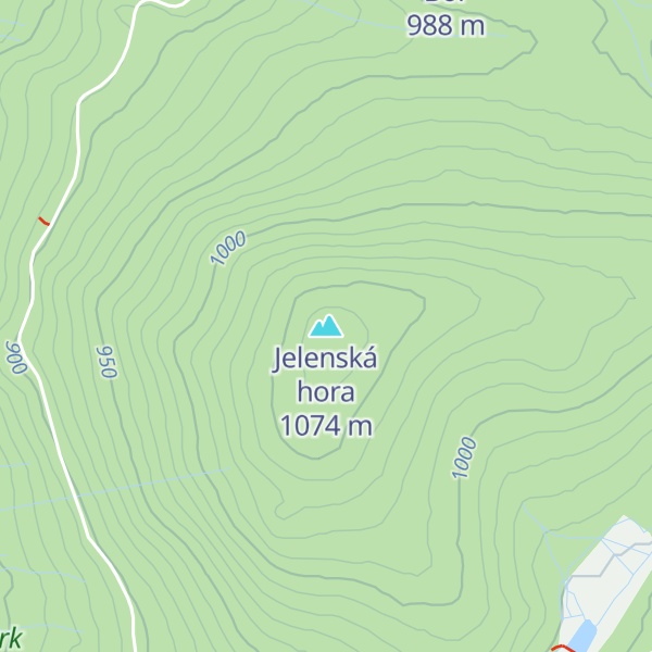 Map of Jelenská hora