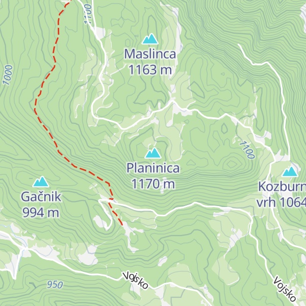 Map of Planinica