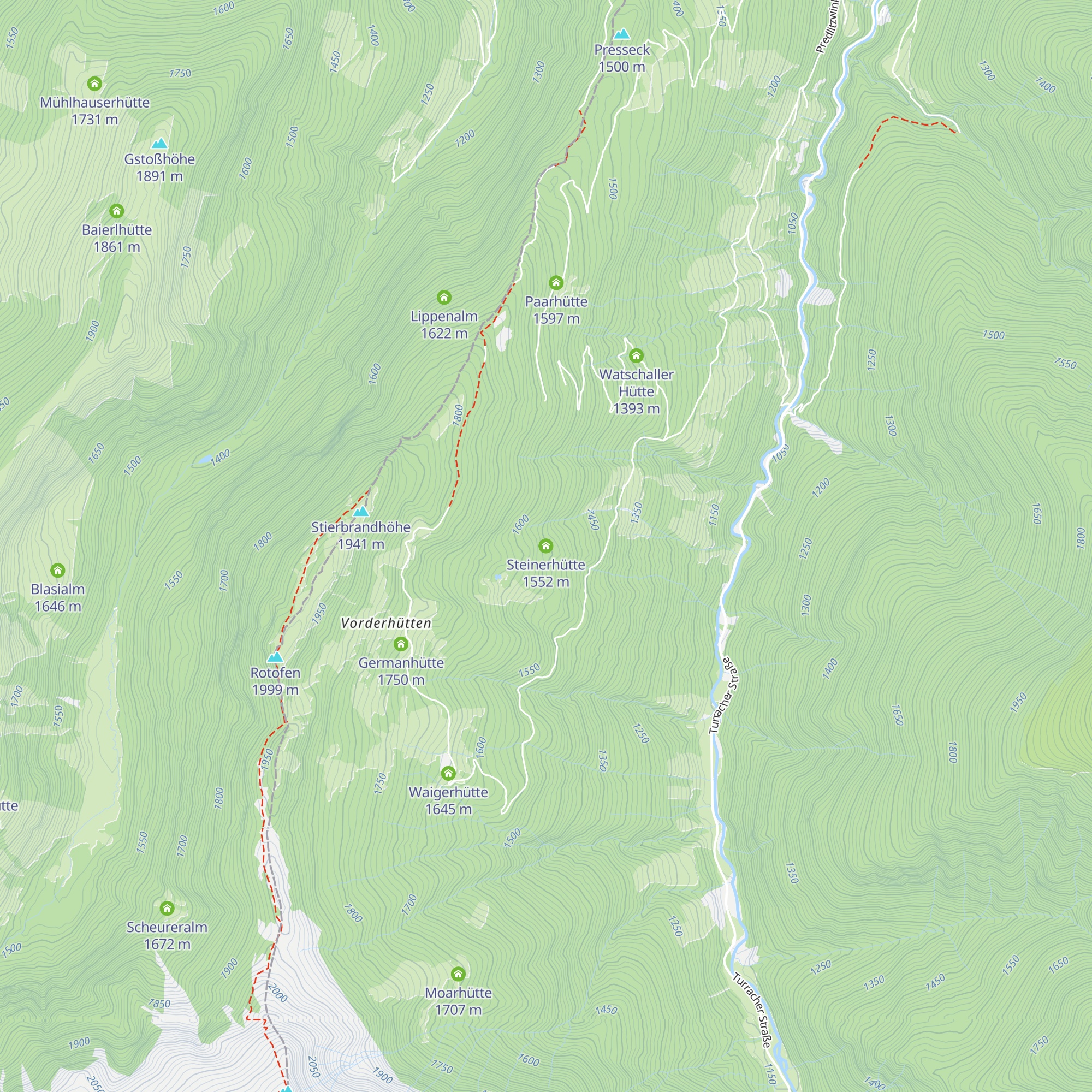 Steinerhütte map