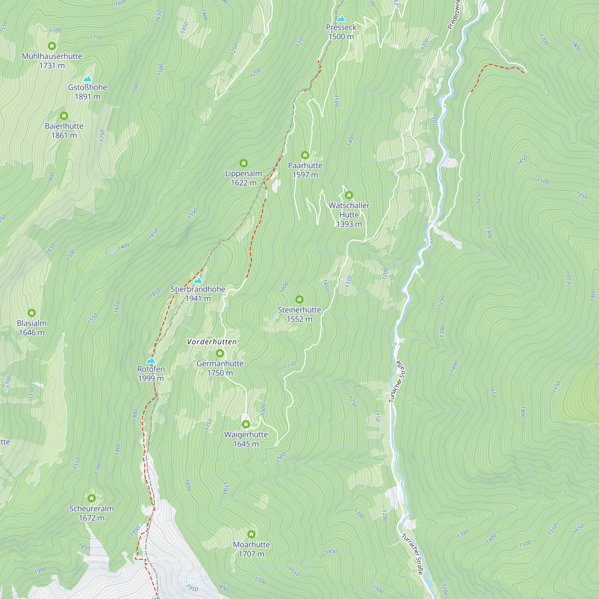 Steinerhütte map