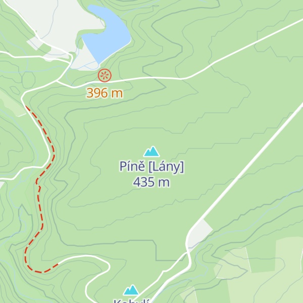 Map of Píně [Lány]