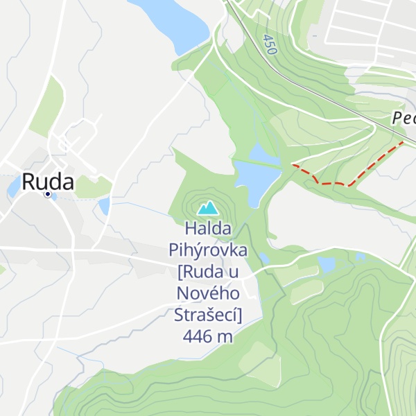 Map of Halda Pihýrovka [Ruda u Nového Strašecí]