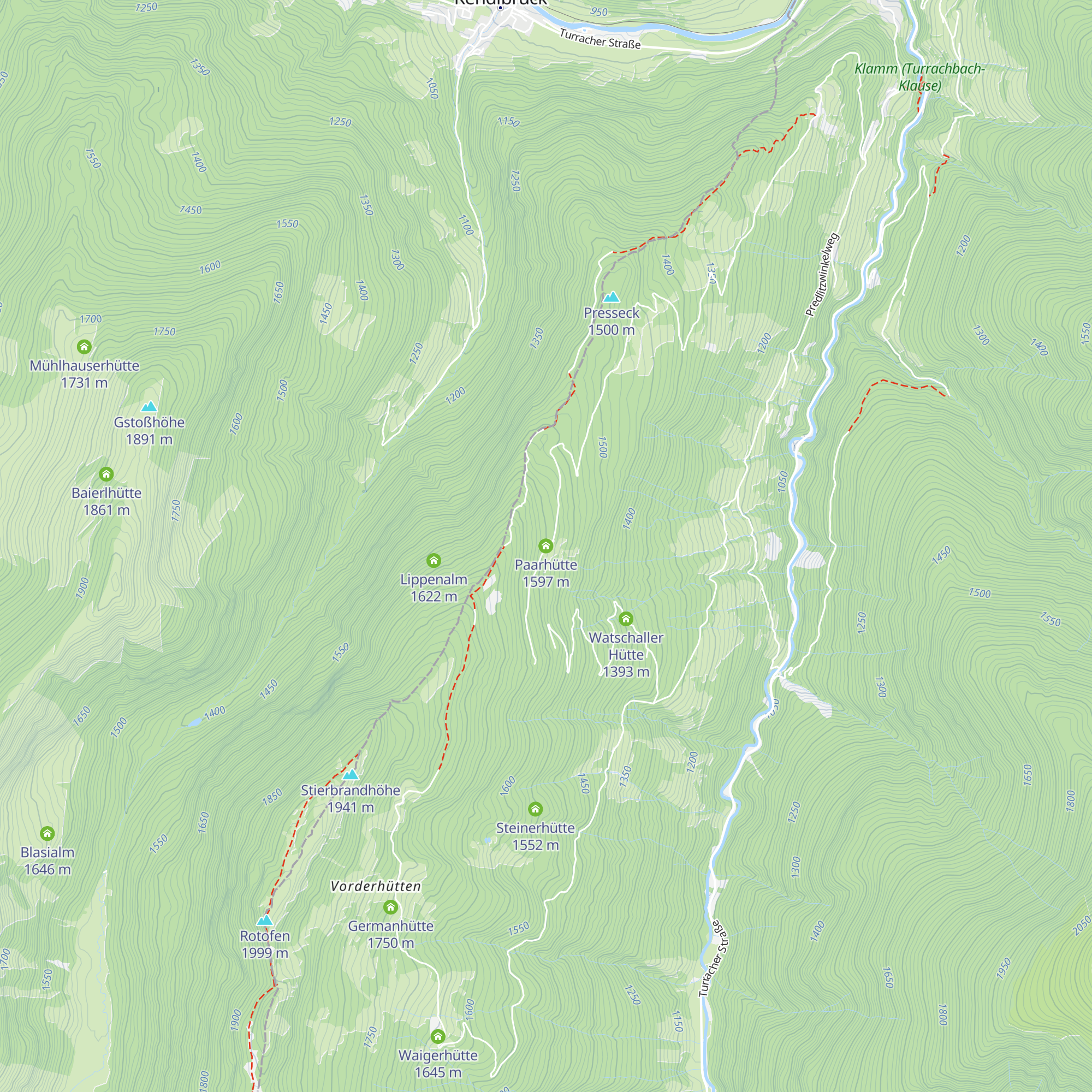 Paarhütte map