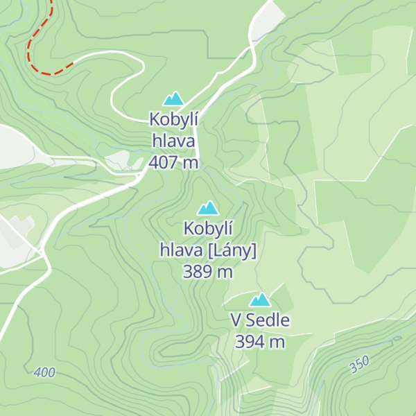 Map of Kobylí hlava [Lány]