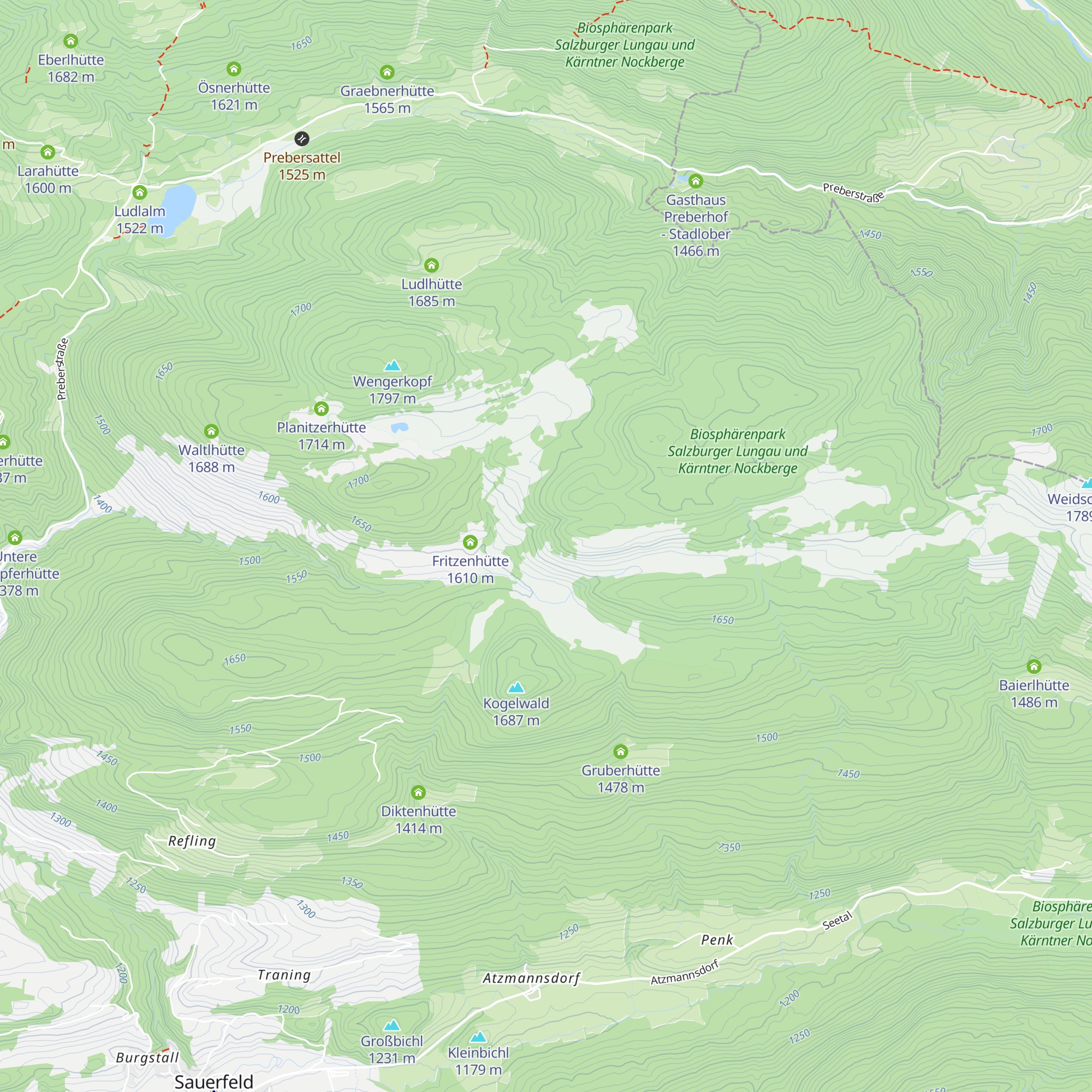 Bacherhütte map