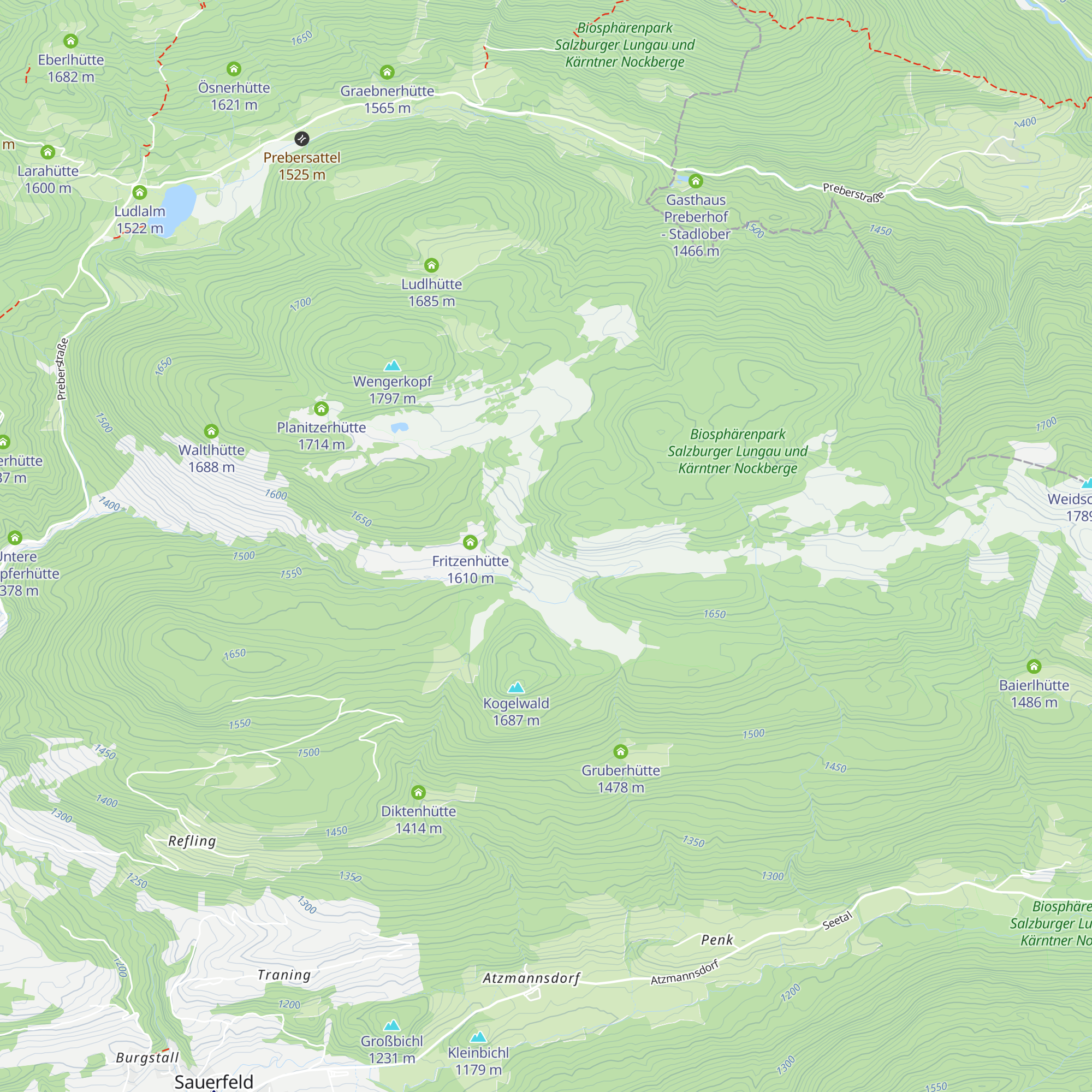 Bacherhütte map