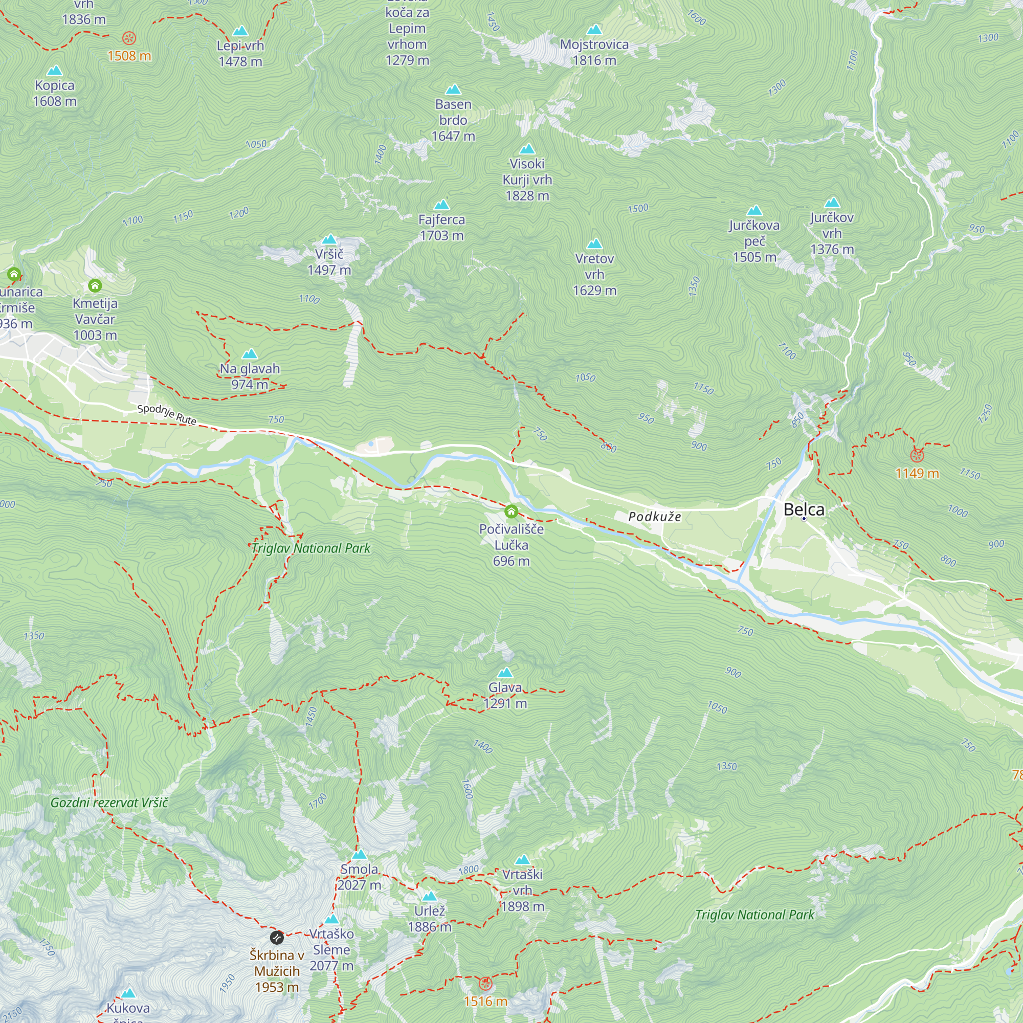 Počivališče Lučka map