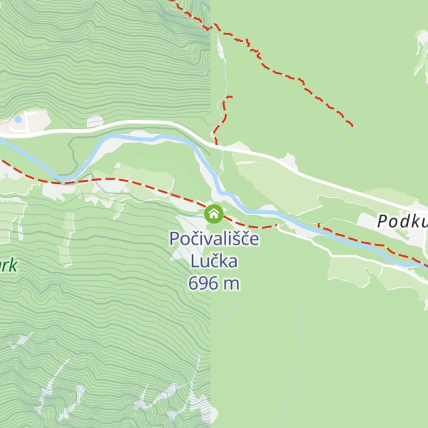 Map of Počivališče Lučka