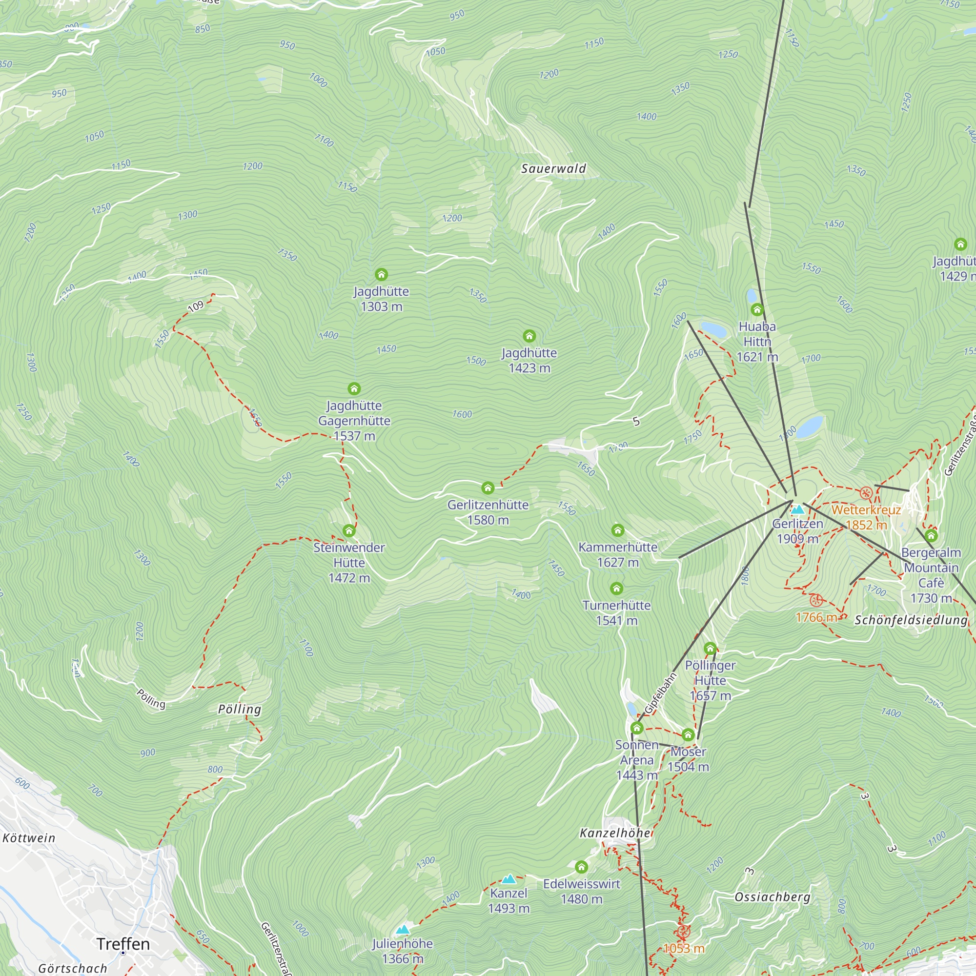 Gerlitzenhütte map