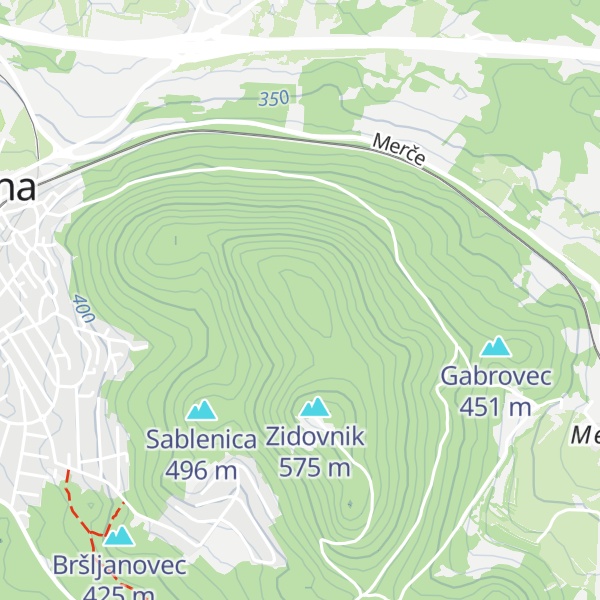 Map of Velika Planina