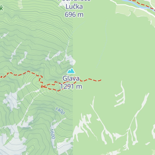 Map of Lovska koča pod Smrajko