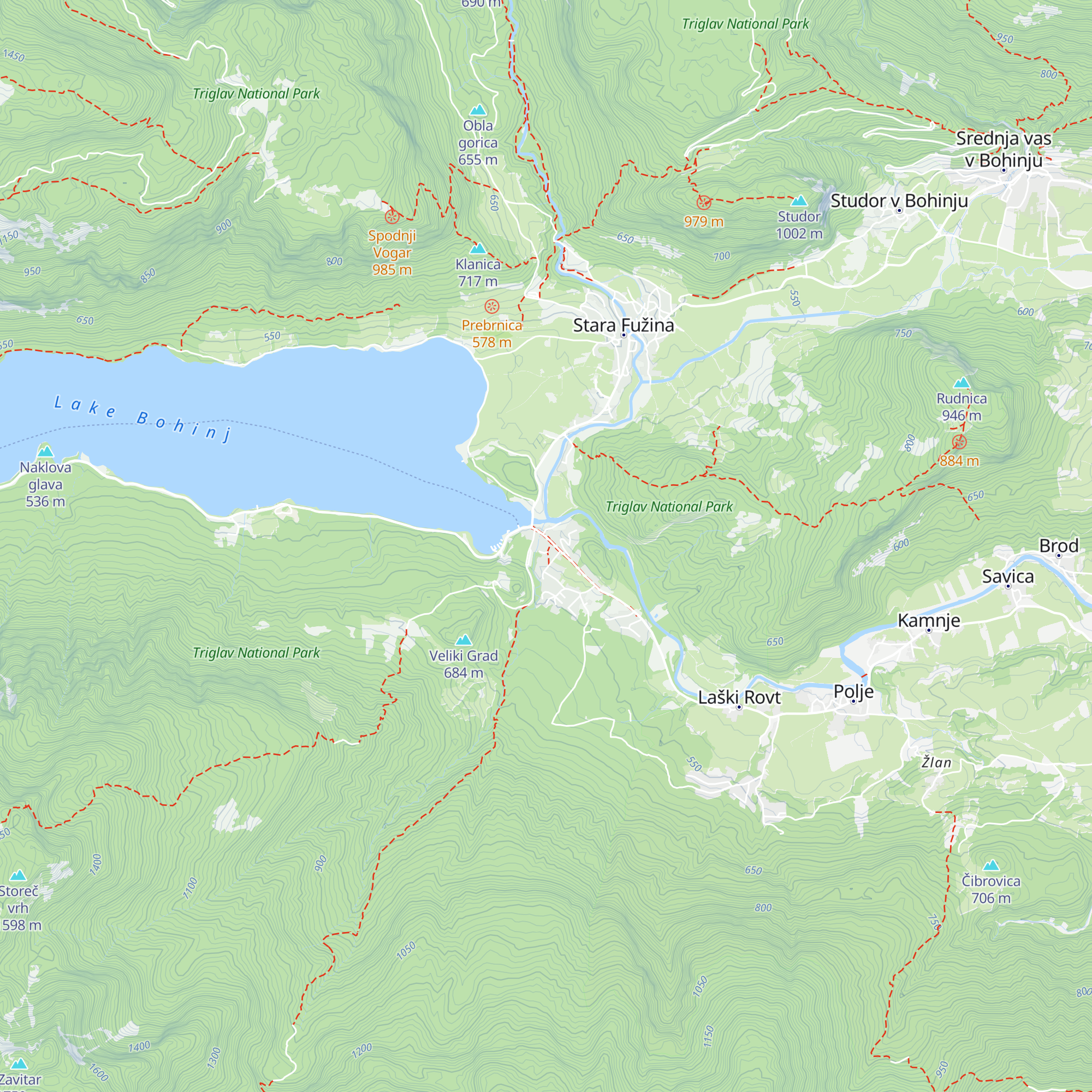 Info center Bohinj map