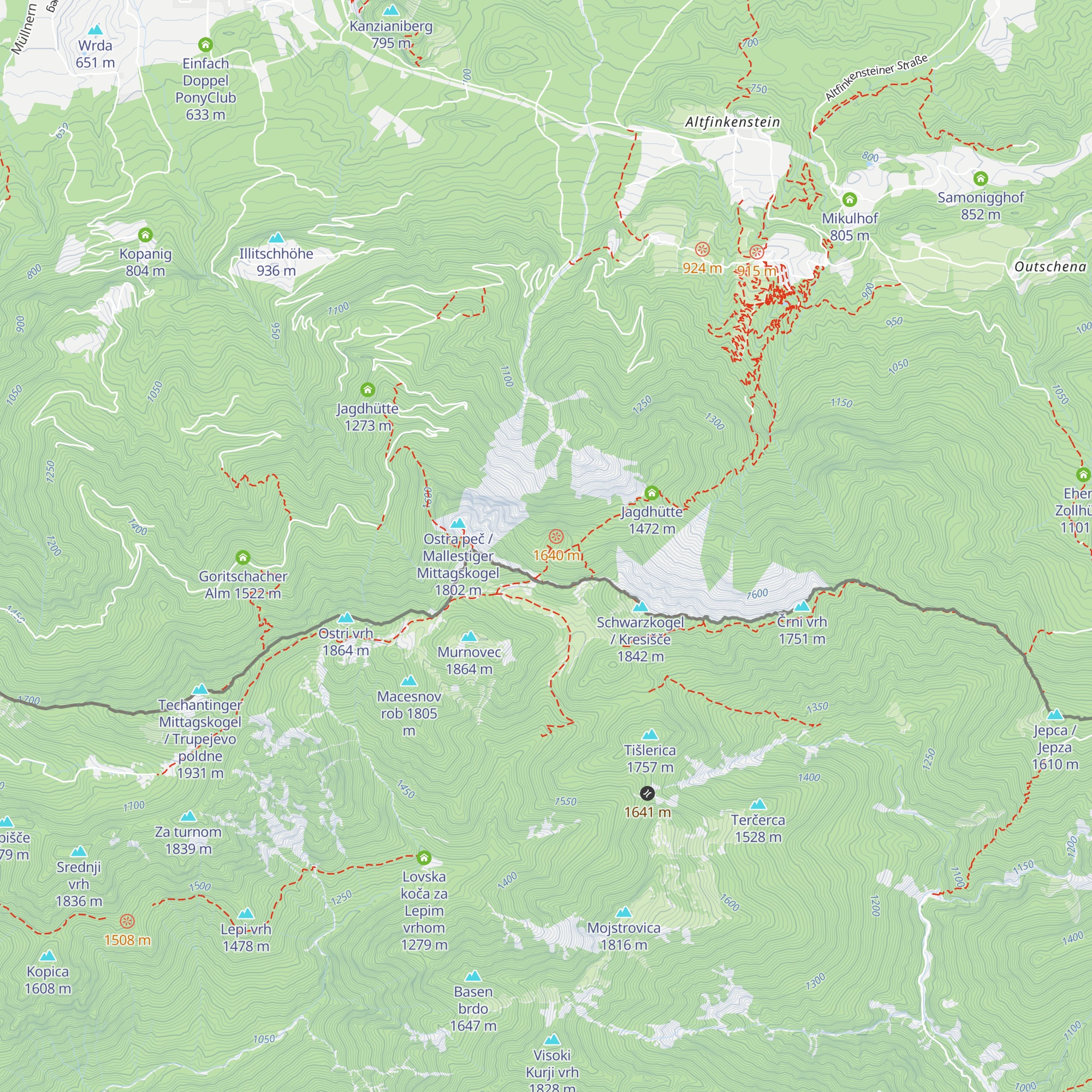 Mitzl-Moitzl Hütte map