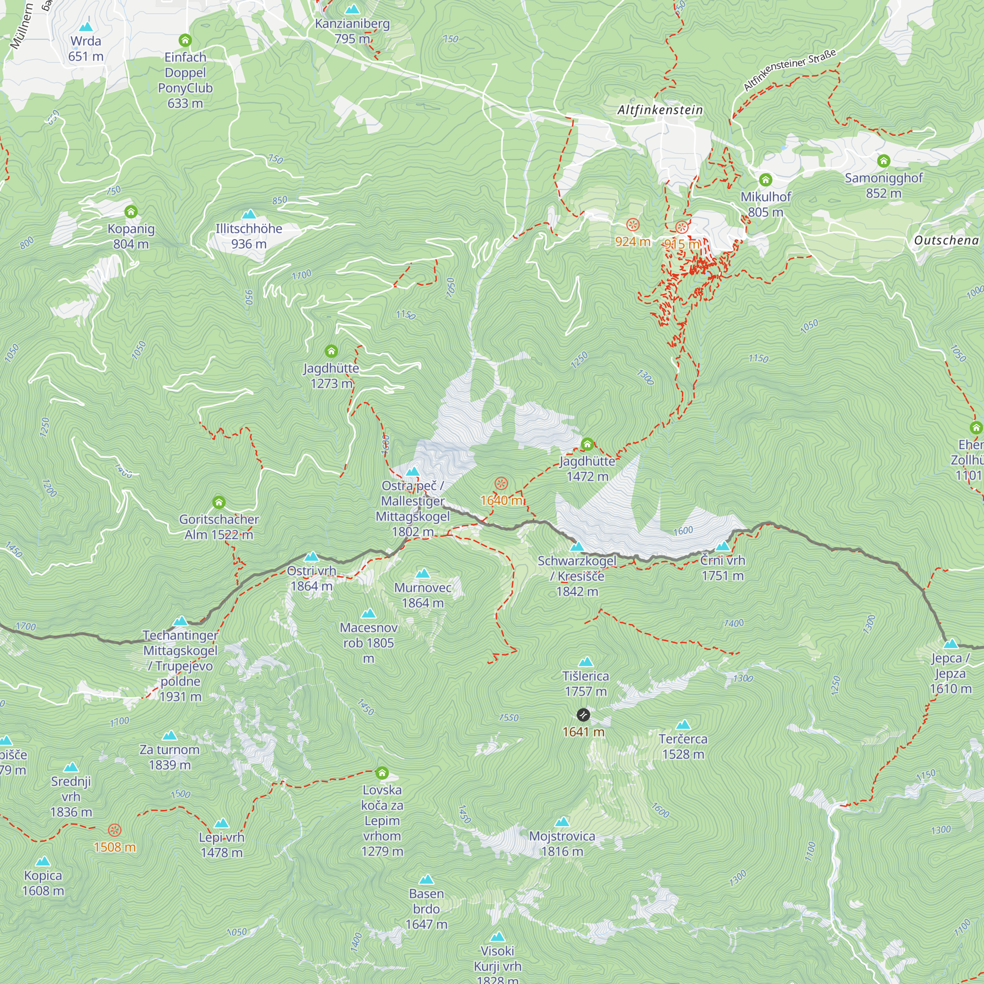 Mitzl-Moitzl Hütte map