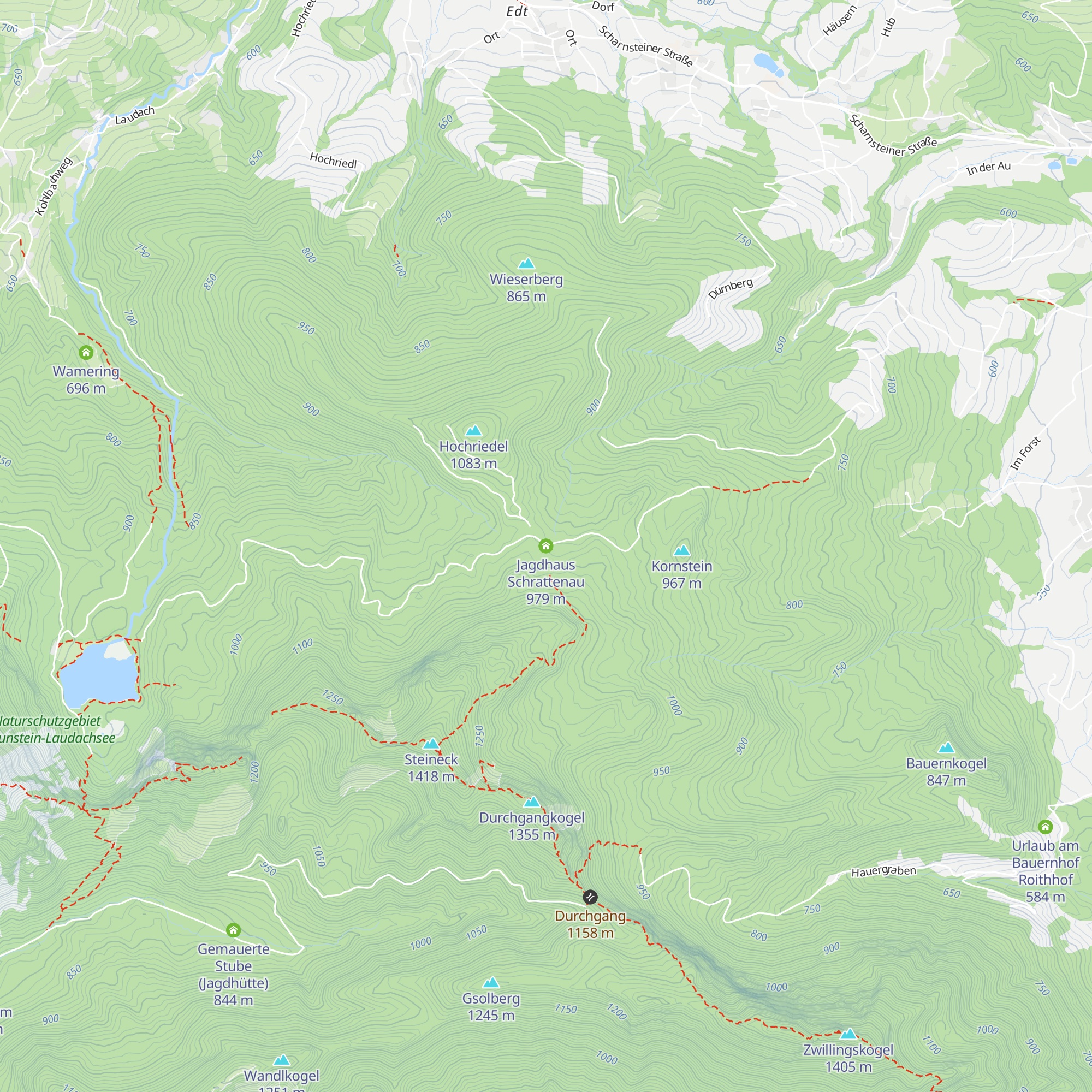 Jagdhaus Schrattenau map