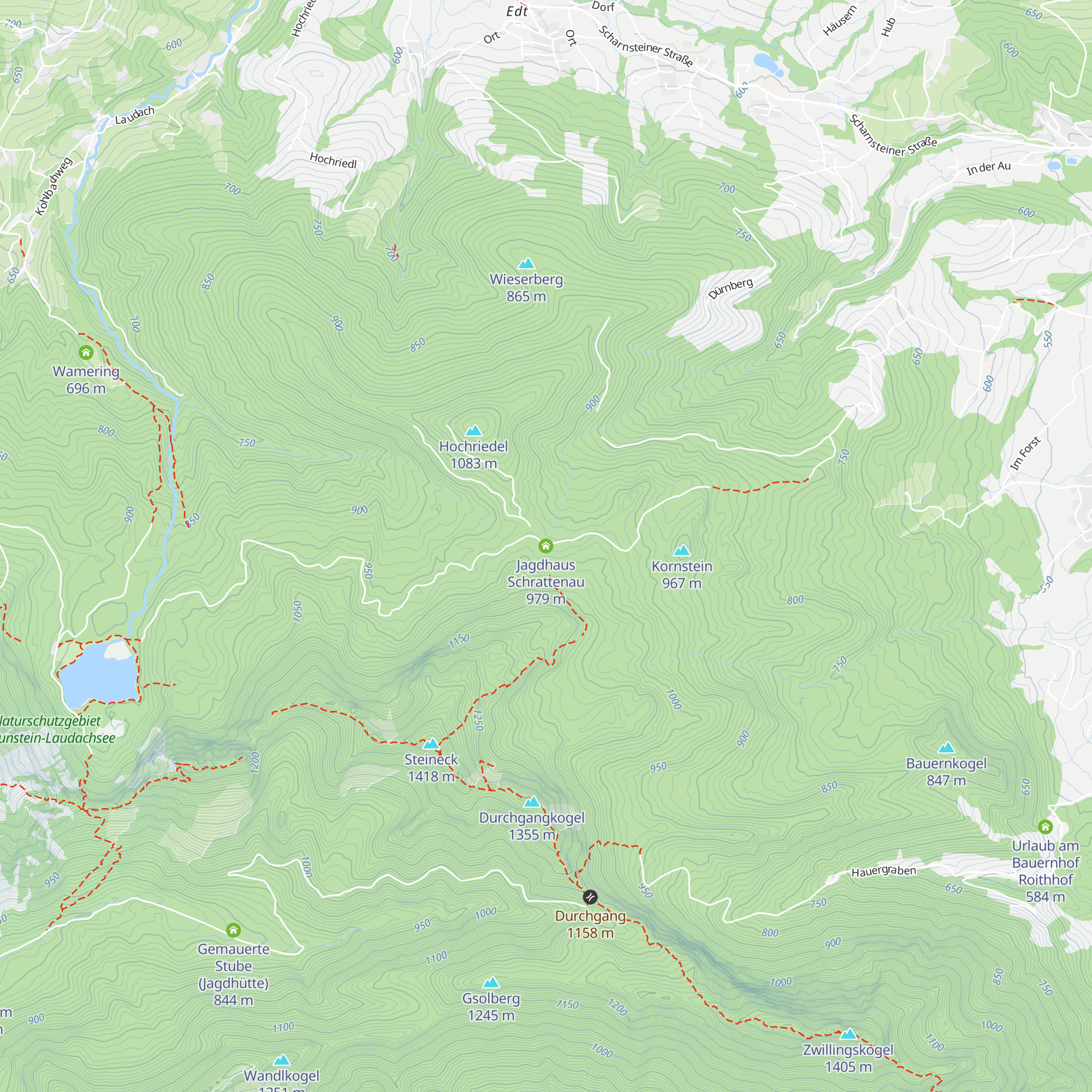 Jagdhaus Schrattenau map
