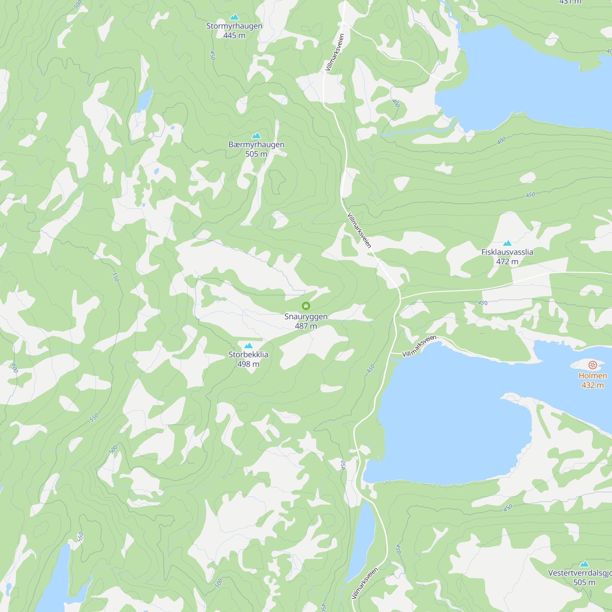 Snauryggen map