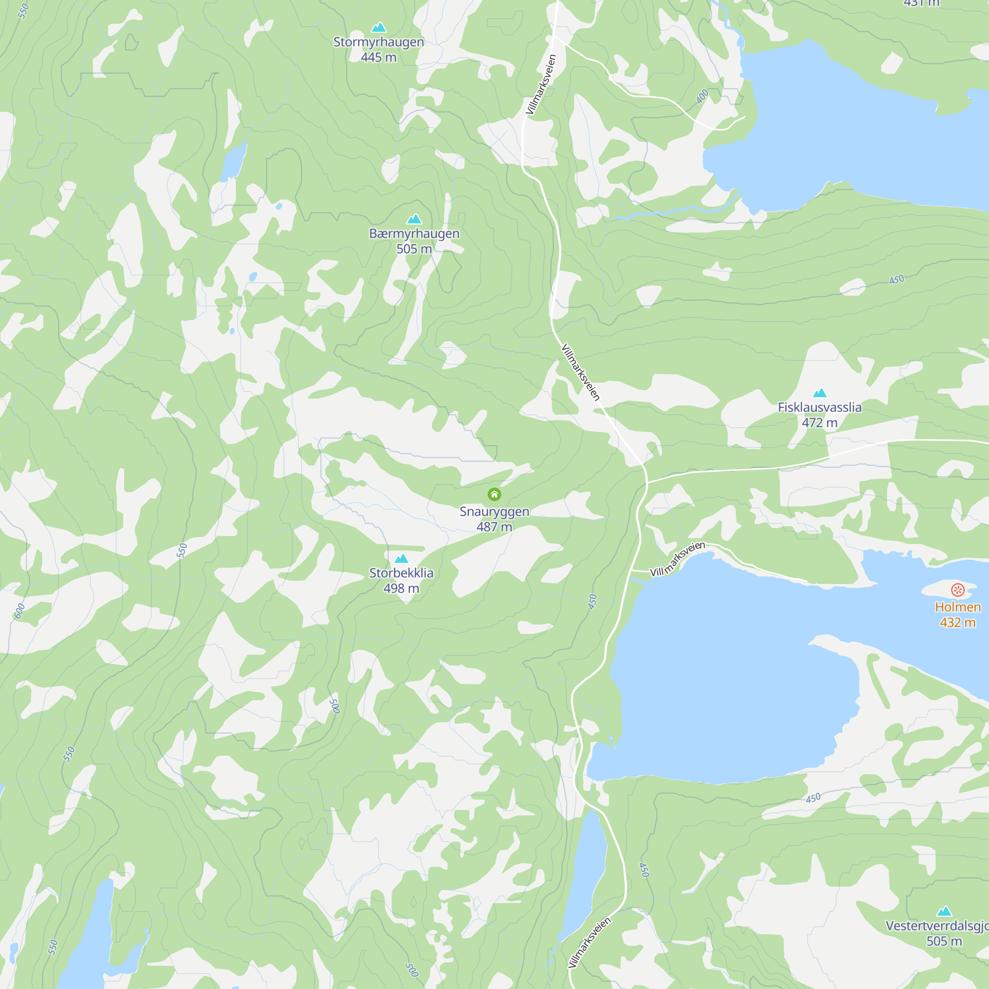 Snauryggen map