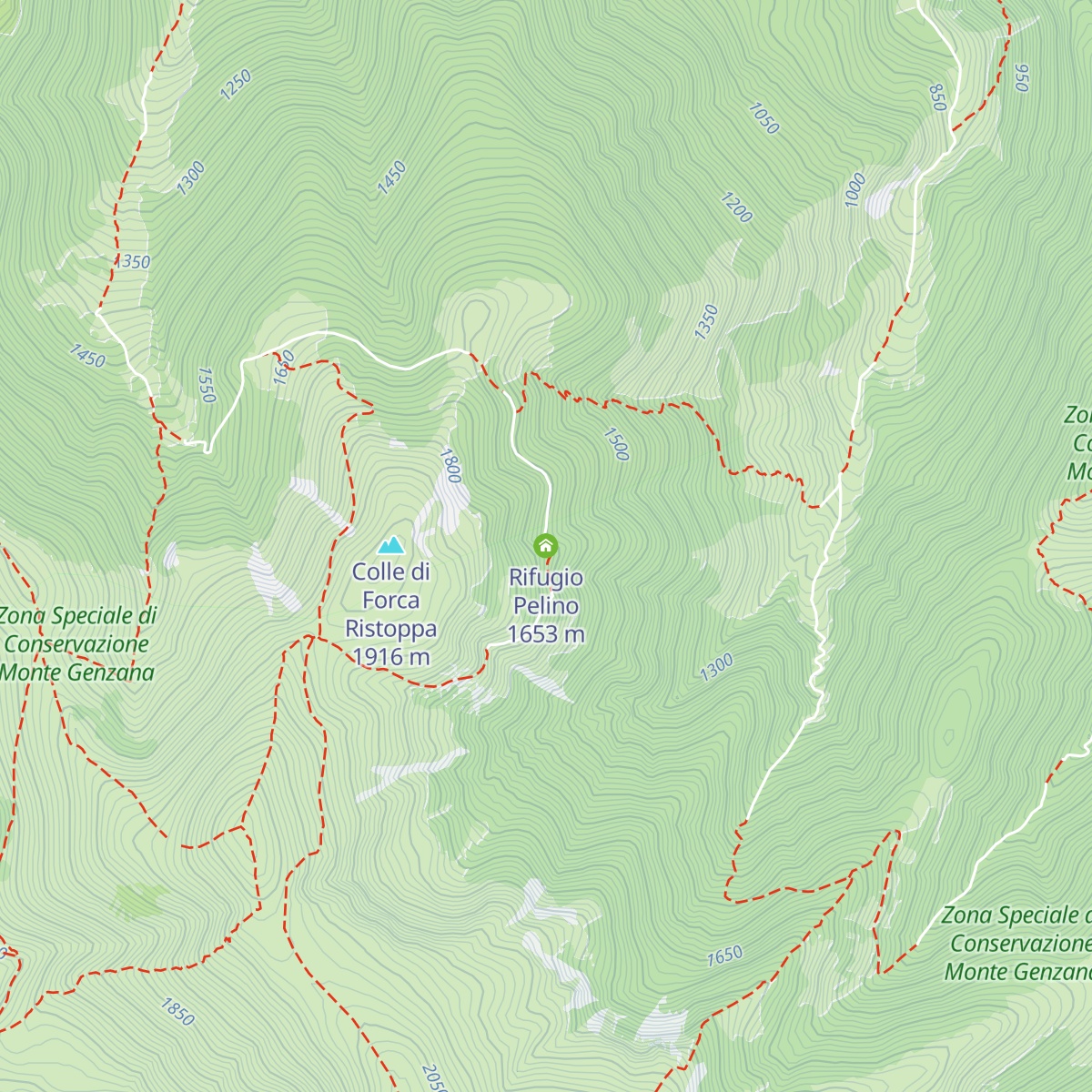 Rifugio Pelino map