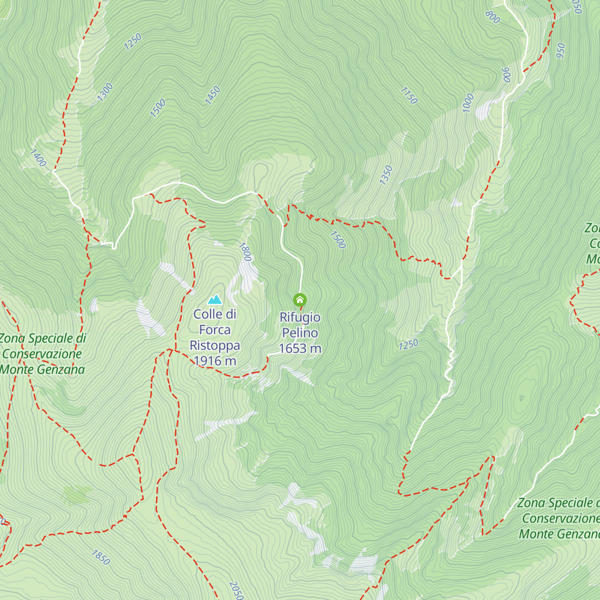 Rifugio Pelino map