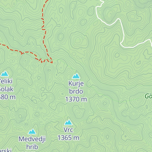 Map of Kurje brdo