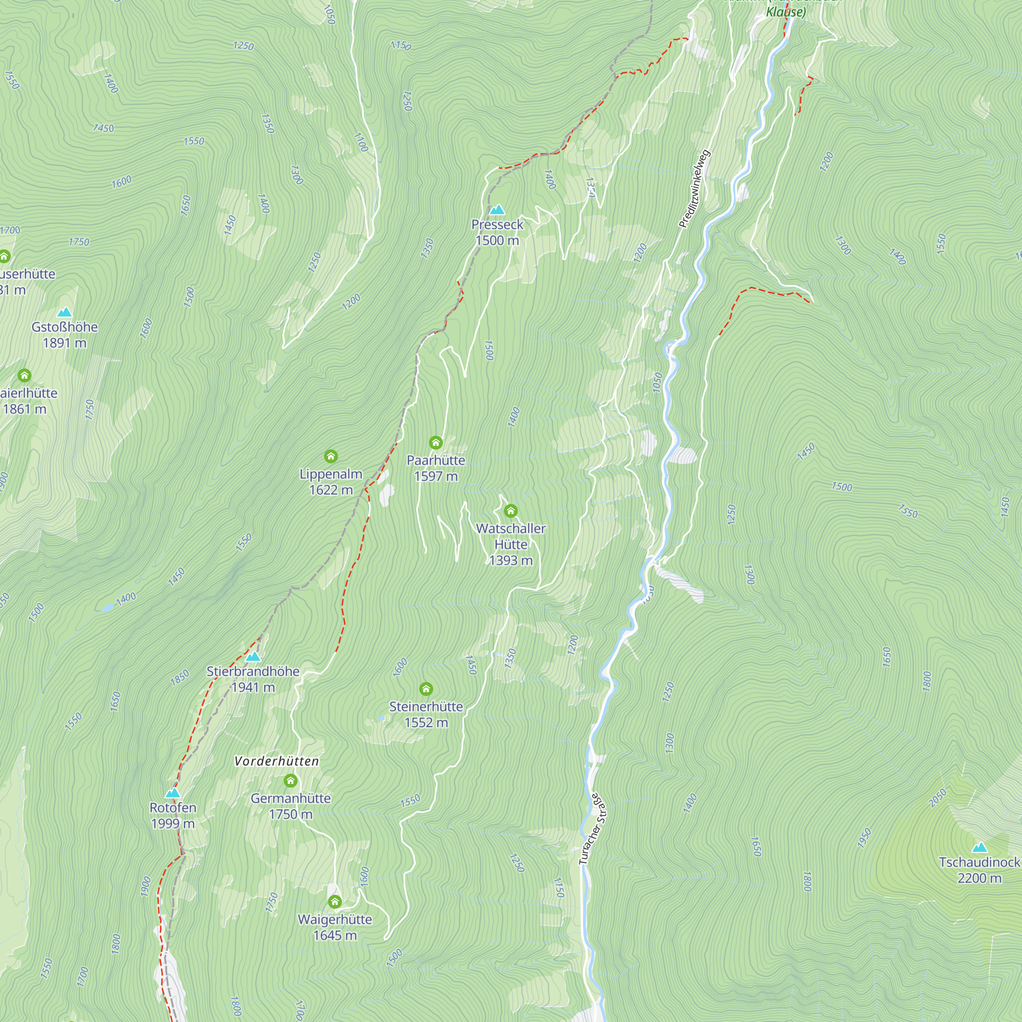 Watschaller Hütte map