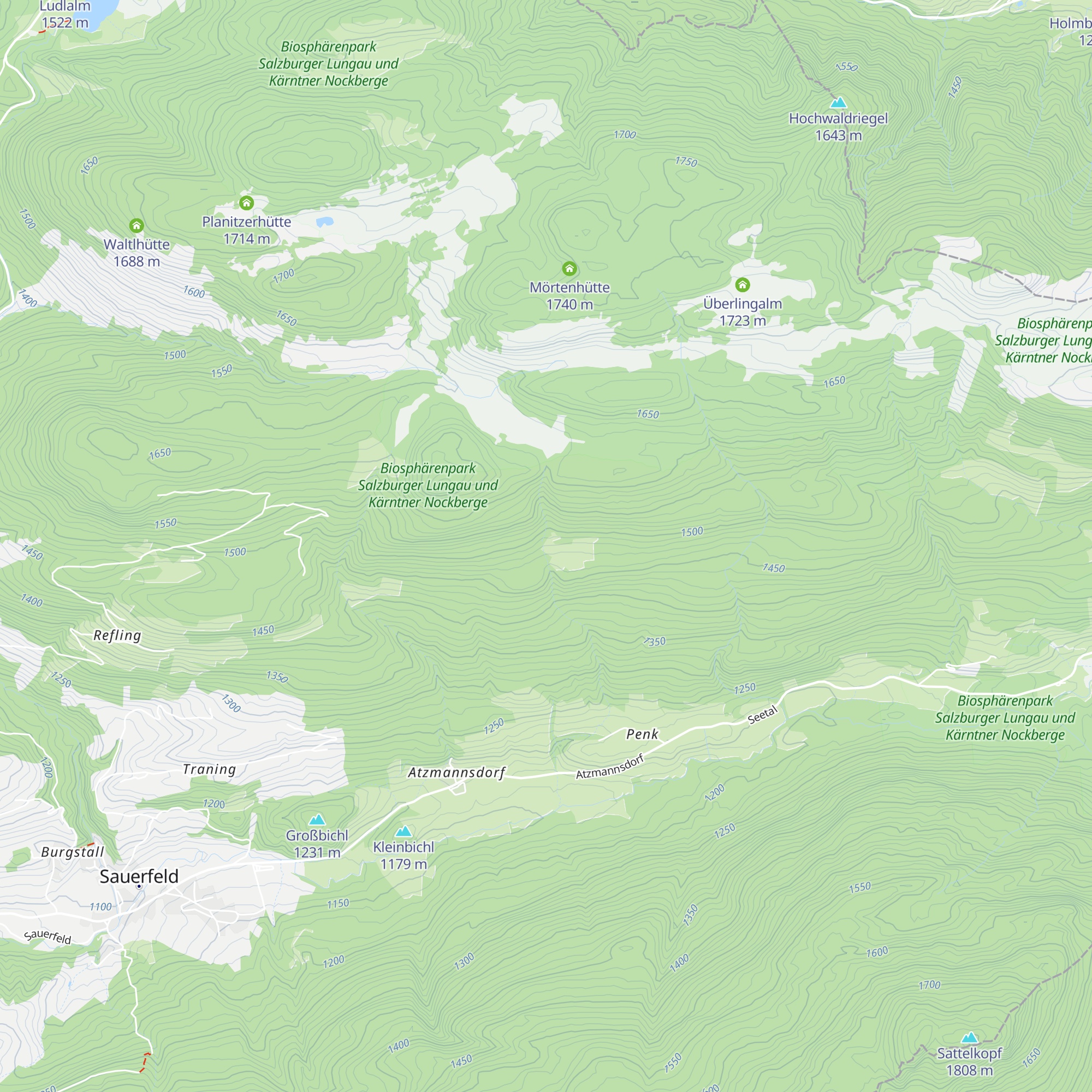 Gruberhütte map