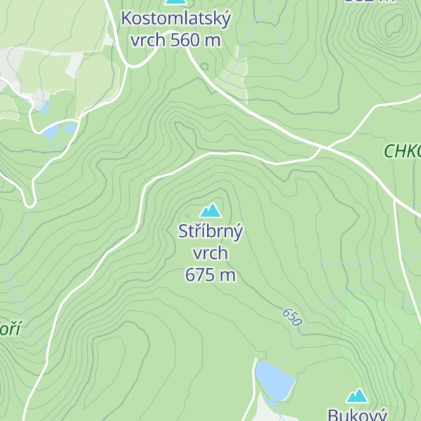 Map of Stříbrný vrch