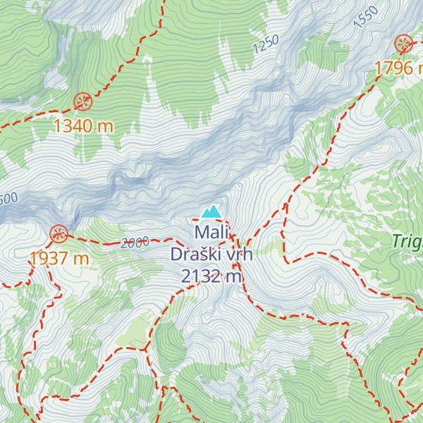 Map of Mali Draški vrh