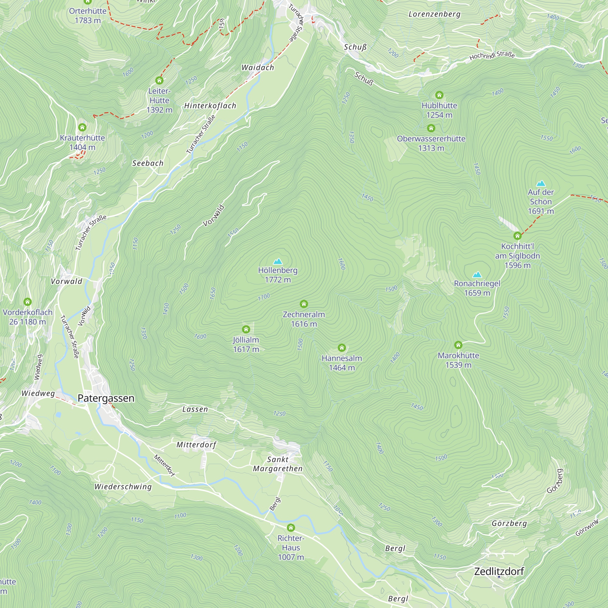 Zechneralm map