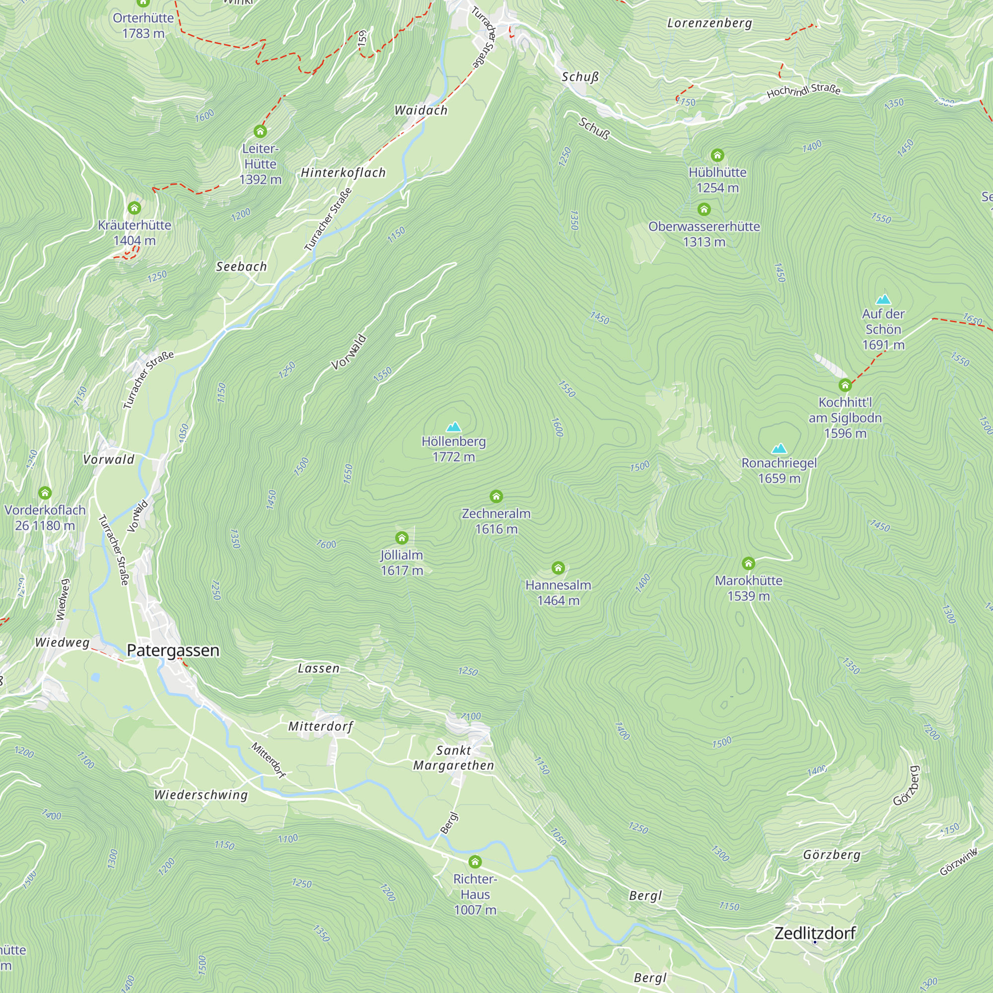 Zechneralm map